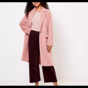 LOFT ✨NWTs✨ Cozy Coral Herringbone Coat